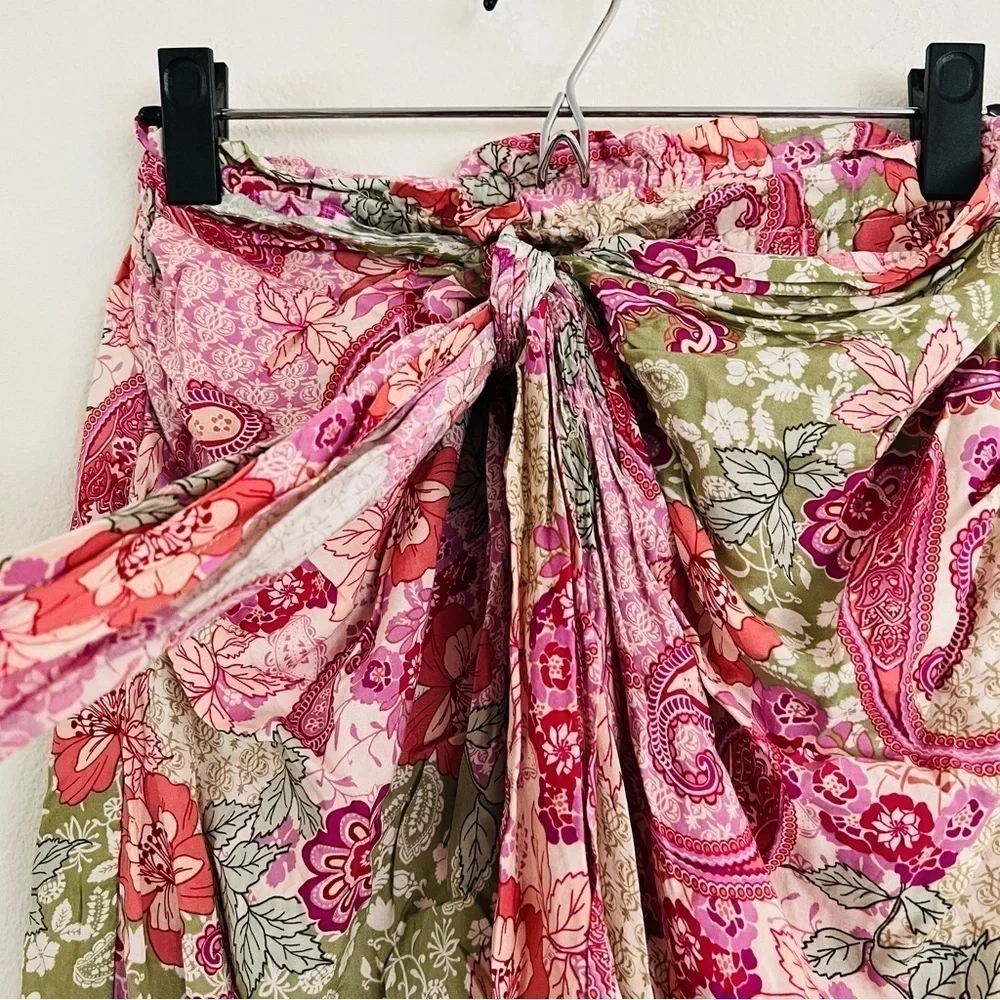 Dress Forum Women's Red/Pink Maxi Wrap Skirt Size Small NWT
